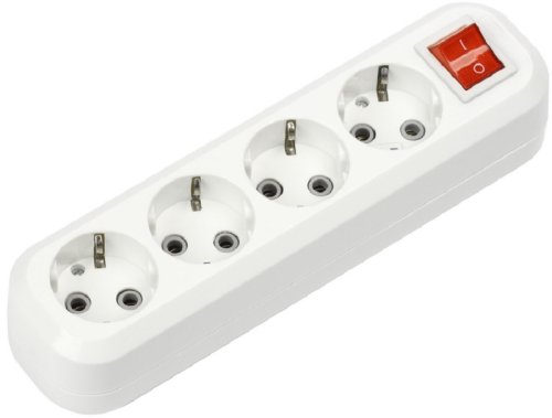 Колодка с заземлением и выключателем Smartbuy 4-м 16А 3500Вт белый фото Колодка с заземлением и выключателем Smartbuy 4-м 16А 3500Вт белый картинка